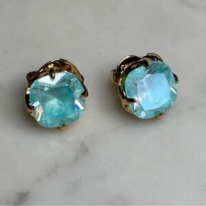 Kate Spade Gold and Aqua Earrings